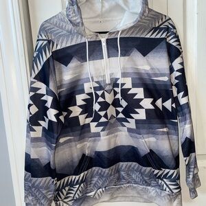 Geometric Patterned Hoodie